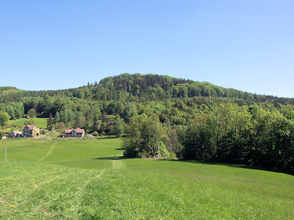 Pohled na Břidličný vrch od Borské skalky.