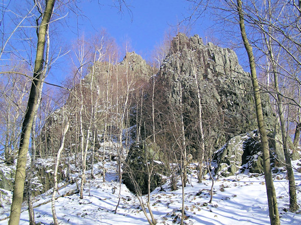 Felsen unter dem Střední vrch (Mittenberg).