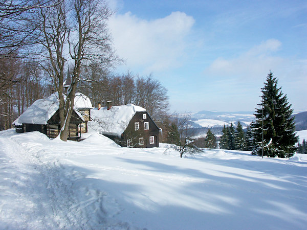 Winter am Ranch unter dem Jedlová (Tannenberg).