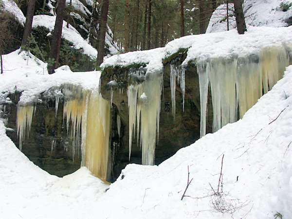 Der Eis-Wasserfall Varhany (Orgel).