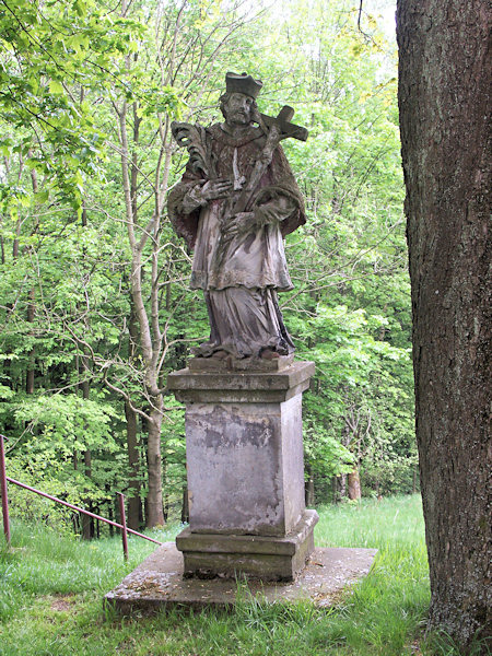 Statue des hl. Johannes von Nepomuk in Sněžná (Schnauhübel).