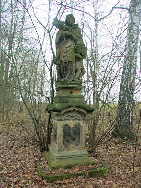 Statue des hl. Johannes von Nepomuk in Lindava (Lindenau).
