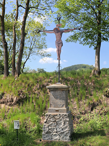Zeckerts Kreuz in Kunratice (Kunnersdorf) bei Česká Kamenice (Böhmisch Kamnitz).