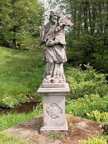 Statue des hl. Johannes von Nepomuk in Radvanec (Rodowitz).