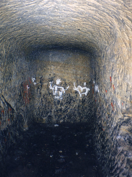 Ende des Stollens im unterirdischen Luftschutzraum unter dem Zelený vrch (Grünberg).