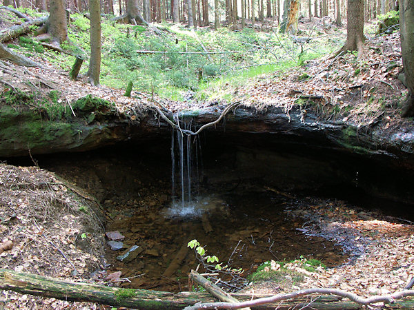 Kleine Wasserfall in Míšeňský důl (Meissnergrund).