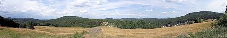 View from the Janské kameny to the Northeast. View from the Janské kameny to the Northeast.