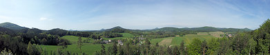 View from the Kalvárie near Mařenice to the Southwest. View from the Kalvárie near Mařenice to the Southwest.