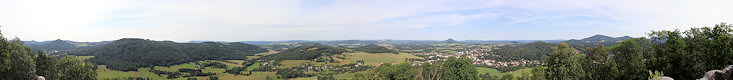 Panoramic View from the Zámecký vrch near Česká Kamenice. Panoramic View from the Zámecký vrch near Česká Kamenice.
