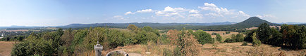 View of the Lusatian Mountains and Bohemian Switzerland from Pastevní vrch near Růžová. View of the Lusatian Mountains and Bohemian Switzerland from Pastevní vrch near Růžová.