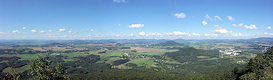 View from the Ralsko to the Lusatian Mountains. View from the Ralsko to the Lusatian Mountains.