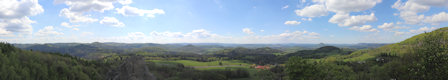 Aussicht vom Stříbrný vrch bei Líska nach Südwesten.
