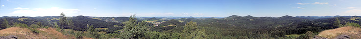 Panoramic View from the Střední vrch. Panoramic View from the Střední vrch.