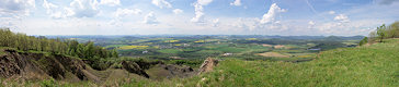 View from the Tlustec to the West. View from the Tlustec to the West.