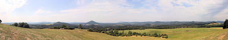 View from the Větrný vrch to the Northwest. View from the Větrný vrch to the Northwest.