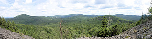 View from the Velká Tisová to the East. View from the Velká Tisová to the East.