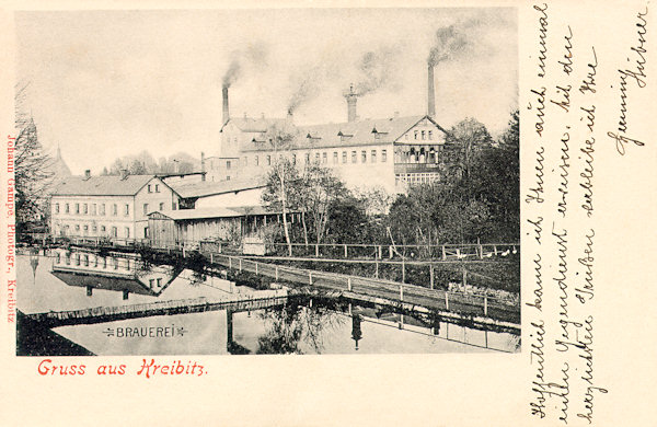 Pohlednice z roku 1921 zachycuje pivovar, postavený v roce 1831 u silnice do Rybniště. Opuštěné budovy byly roku 1975 zbořeny a dnes tu zůstaly jen rybníky.