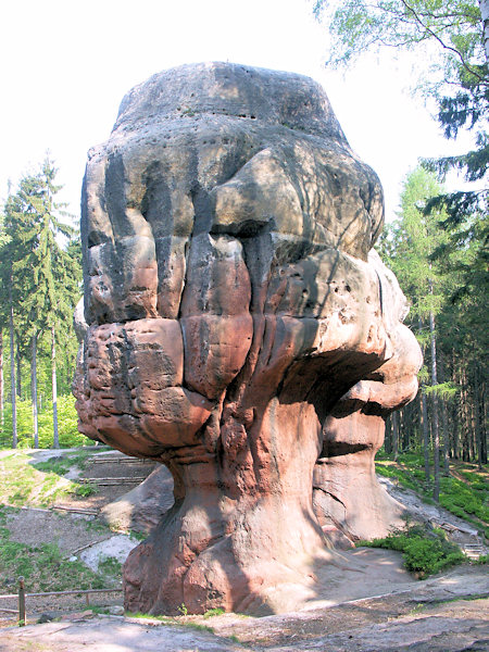 Kelchstein (Kalich) je asi nejznámějším skalním útvarem v Žitavských horách.