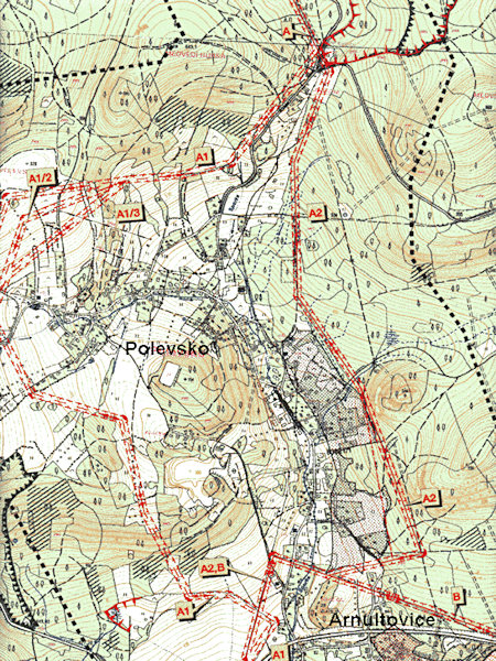 Detailní mapka okolí Polevska.