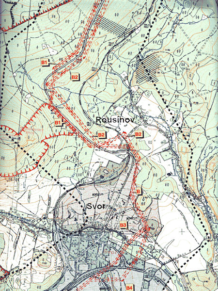 Detailní mapka okolí Svoru.