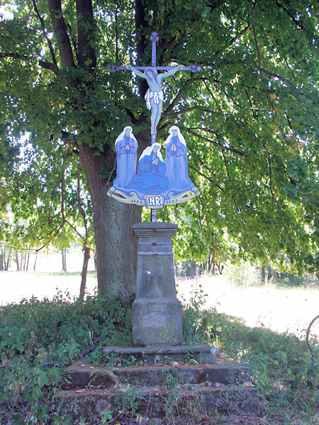 Gottfried Pohls Kreuz an der Strasse von Krásný Buk (Schönbüchel) nach Kyjov (Khaa).