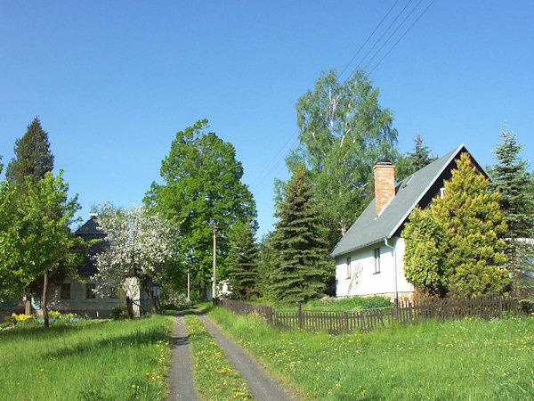 Häuser am Weg nach Chřibská (Kreibitz).
