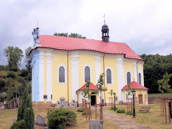 Kostel sv. Petra a Pavla v Horním Prysku.