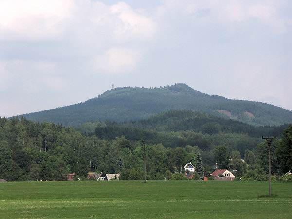 Blick von Mařenice auf den Hochwald.