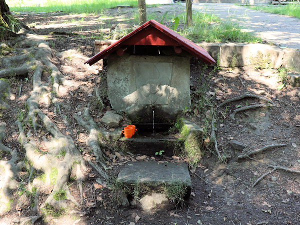 Der Brunnen bei der Hütte Seleška.